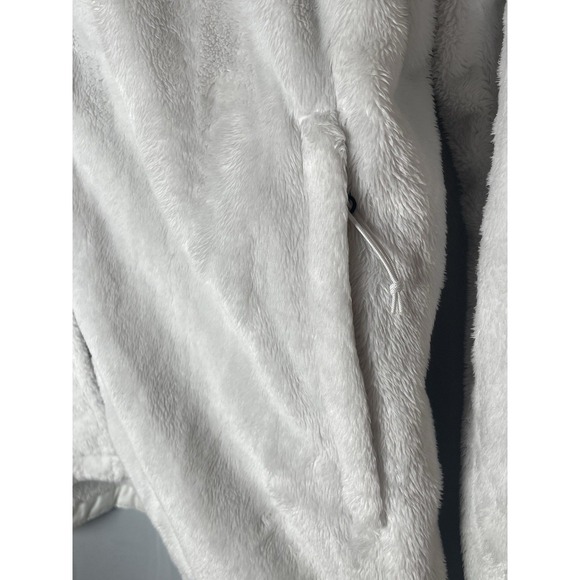North Face Sweater Womens XL White High Pile Logo Outdoors Full Zip Ladies - Picture 5 of 5